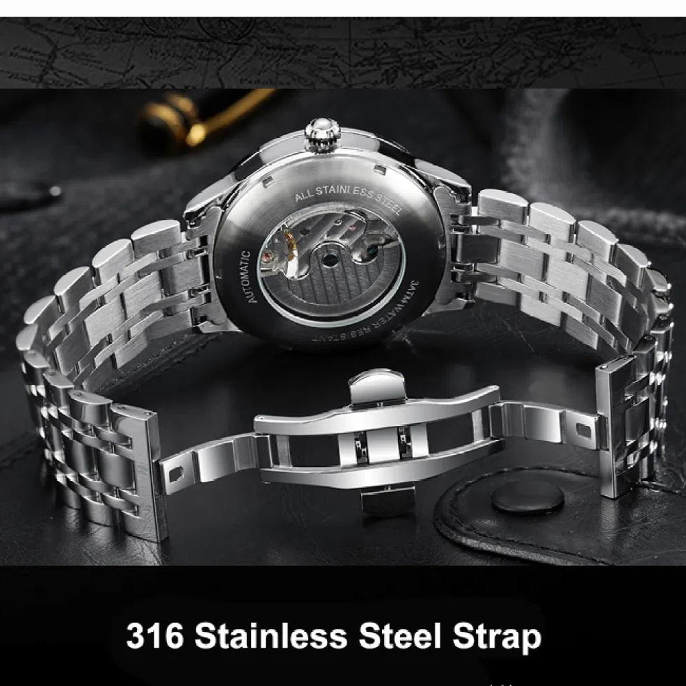 Dulunwe Механические часы Brilliant Starry Sky Luminous Tourbillon, уникальные мужские наручные часы Hollow Skeleton с автоматическим механизмом