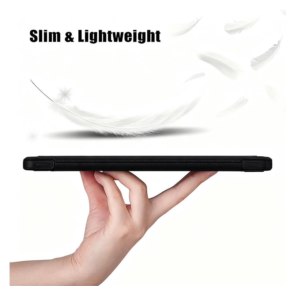 For Xiaomi Redmi Pad SE 11 2023-inch, Soft Silicone Case Ultra Thin Trifold Stand PU Leather Protective Cover, Auto Sleep / Wake