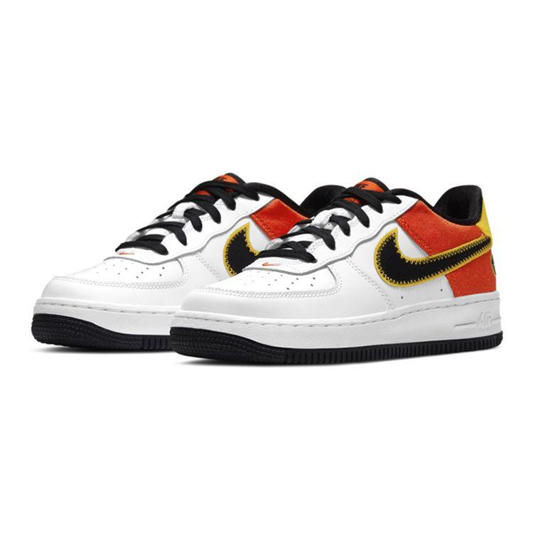 Nike Детские кроссовки Air Force 1 LV8 GS Roswell Rayguns White Orange-Flash Amarillo DD9530-100