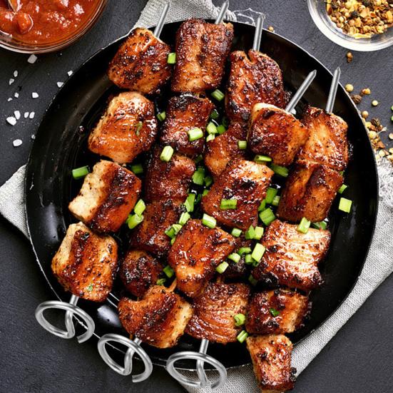 Stainless Steel Fryer Skewer Stand with Polished Edges Rustproof Dishwasher Safe Vertical Skewer Air Fryer Accessories