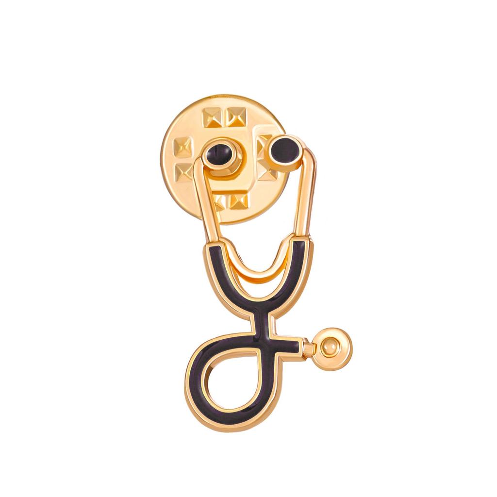 European and American Doctor Who Colorful Cartoon Stethoscope Brooch - Fun Matching Collar Pin Accessory