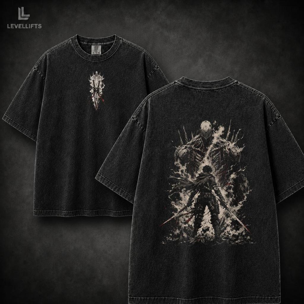 Titan Warrior Anime Shirt, Dark Gym Tee, Comfort Colors 1717