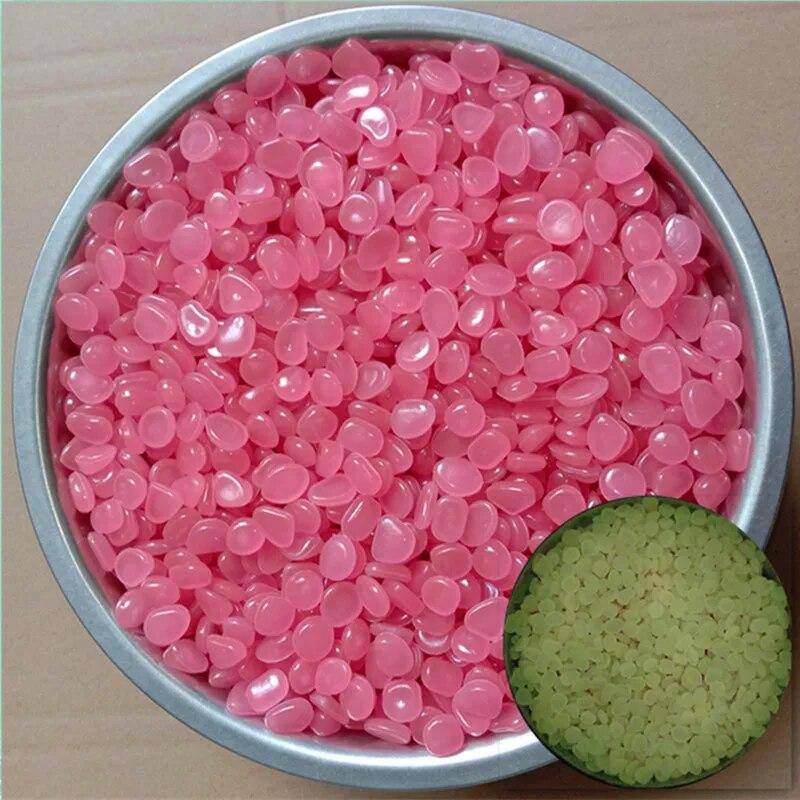200Pcs Glow In the Dark Garden Pebbles For Sidewalk Garden Terrace Lawn Garden Patio Fish Tank Aquarium Decoration Glow Stone