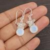 Серьги из цельного серебра 925 пробы с молочным опалом, серьги с драгоценными камнями ручной работы, подарки жене, абсолютно новые серьги
