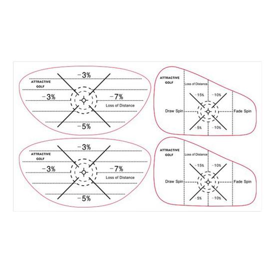 50 шт. этикеток для гольфа с защитной лентой для улучшения точности и дальности удара по мячу для гольфа. Наклейка для удара по мячу для клюшек Iron Wood Fairway.