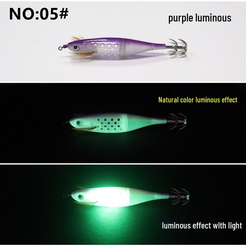 Деревянная клетка-приманка для креветок для рыбалки: Кальмар, Осьминог и Каракатица, 10 г