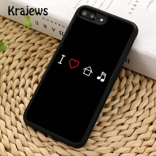Krajews Любовь Техно Музыка Цитаты Чехол для Телефона Обложка Для iPhone 17 Air 16 15 14 plus 12 13 pro max coque Fundas