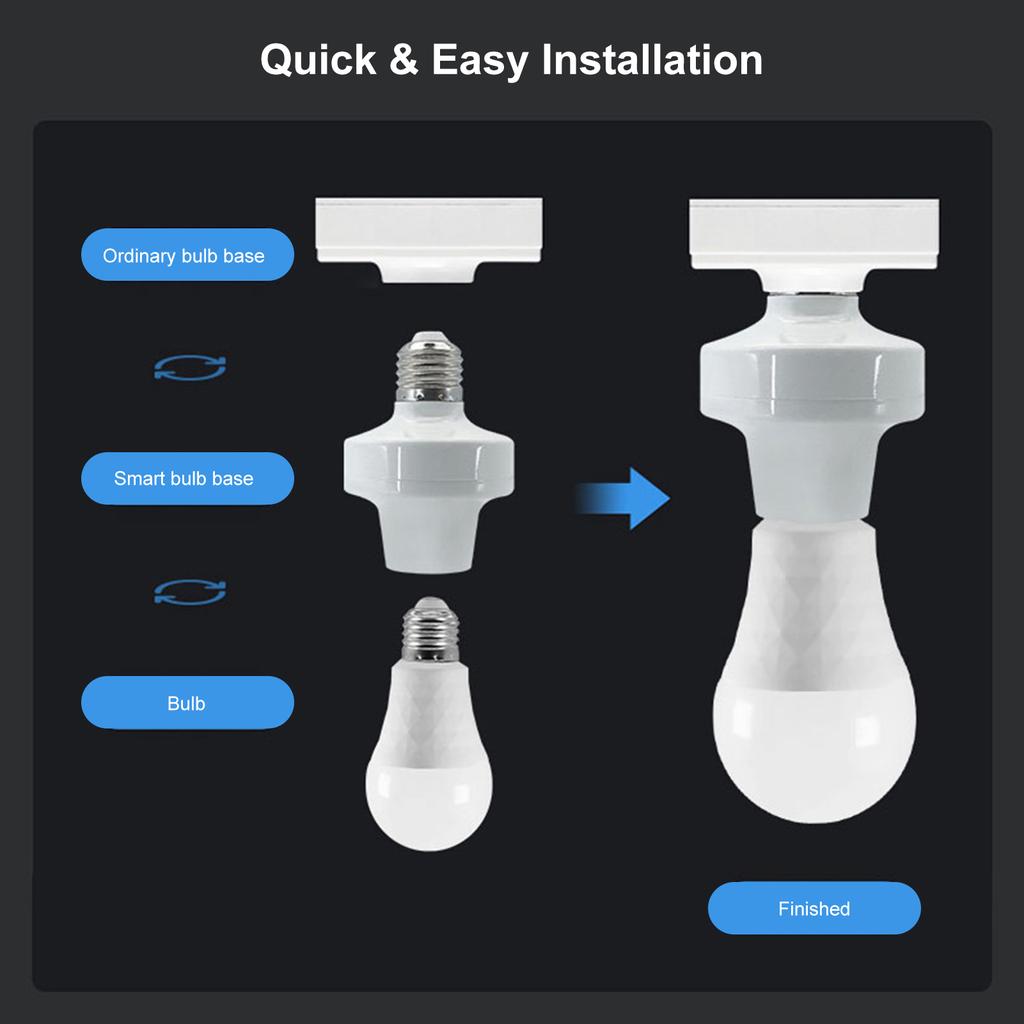 A C90-250V Интеллектуальные лампочки с беспроводным подключением BT и держатель розетки E27 Поддерживаемые телефоны