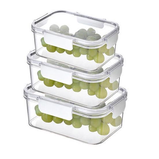 1/3 шт. прозрачная коробка для еды герметичный контейнер для ланча с крышкой без BPA прозрачный штабелируемый пыленепроницаемый контейнер для хранения еды, пригодный для мытья в посудомоечной машине
