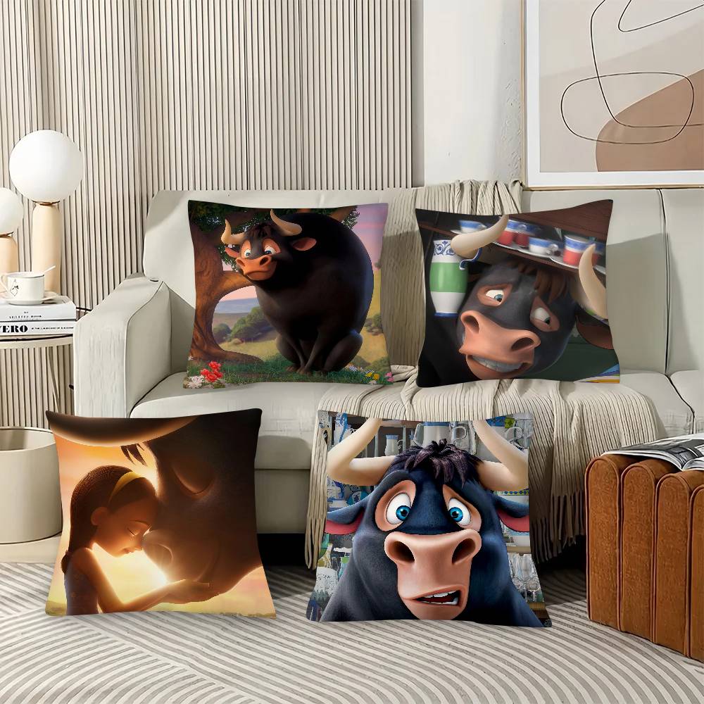 Cute Cartoon FFerdinand Pillow Case Fashion Square Pillowcase Bedroom Sofa Room Ins Decoration Leisure