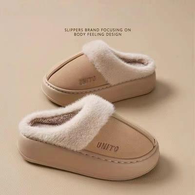 Модные пушистые женские тапочки Litfun, домашние тапочки из хлопка, с мягкой подошвой, удобные, домашние тапочки, теплые меховые уличные тапочки для женщин
