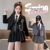 2025 Girl's Uniform Set: Spring/Autumn JK Academy Style, Jacket & Short Skirt, 3-Piece for Middle & Large Children