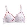 Women's Wireless Student High School Bra with Sweet Heart-Shaped Pads Push Up for Small Bust Comfortable Triangle Cup Underwear
