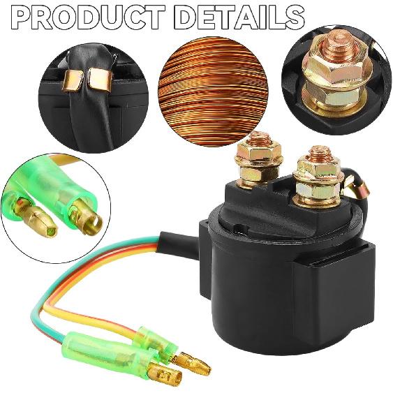 Starter Solenoid Relay For Honda TRX250 250Ex Recon 250 Fourtrax 300 350 Honda 400Ex / Kawasaki KZ440 KZ250 LTD Ducster KLT200 KZ400 250 550 650 700