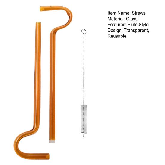 Витражные соломинки, 2 шт./компл., повторно используемые с кистью, новые прочные съемные вилки, соломинки для питья воды, тонкая работа, против морщин на губах
