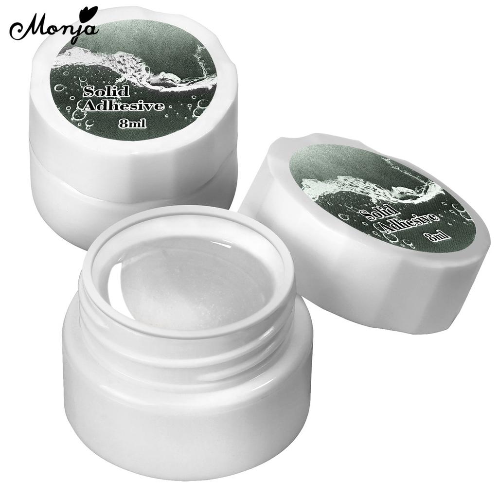 monja 8 мл прозрачный гель для дизайна ногтей, универсальный гель для украшения, твердый клейкий гель, резьба по цветку, наращивание ногтей, УФ-гель, маникюрный инструмент