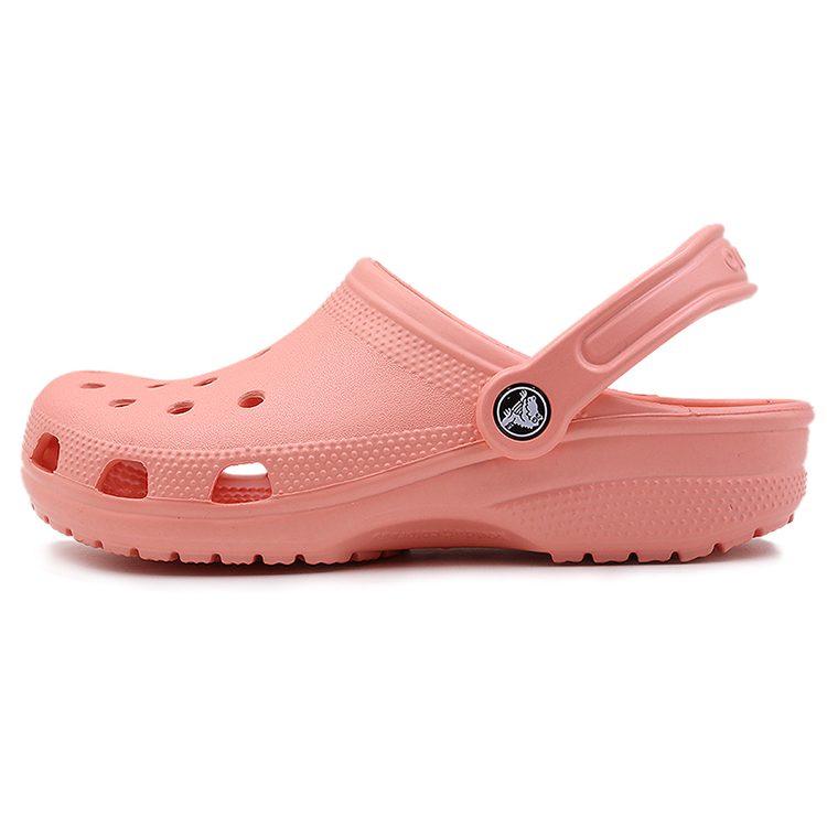 Crocs Классические клоги для улицы, пляжного спорта, шлепанцы, розовые, женские, 10001-737