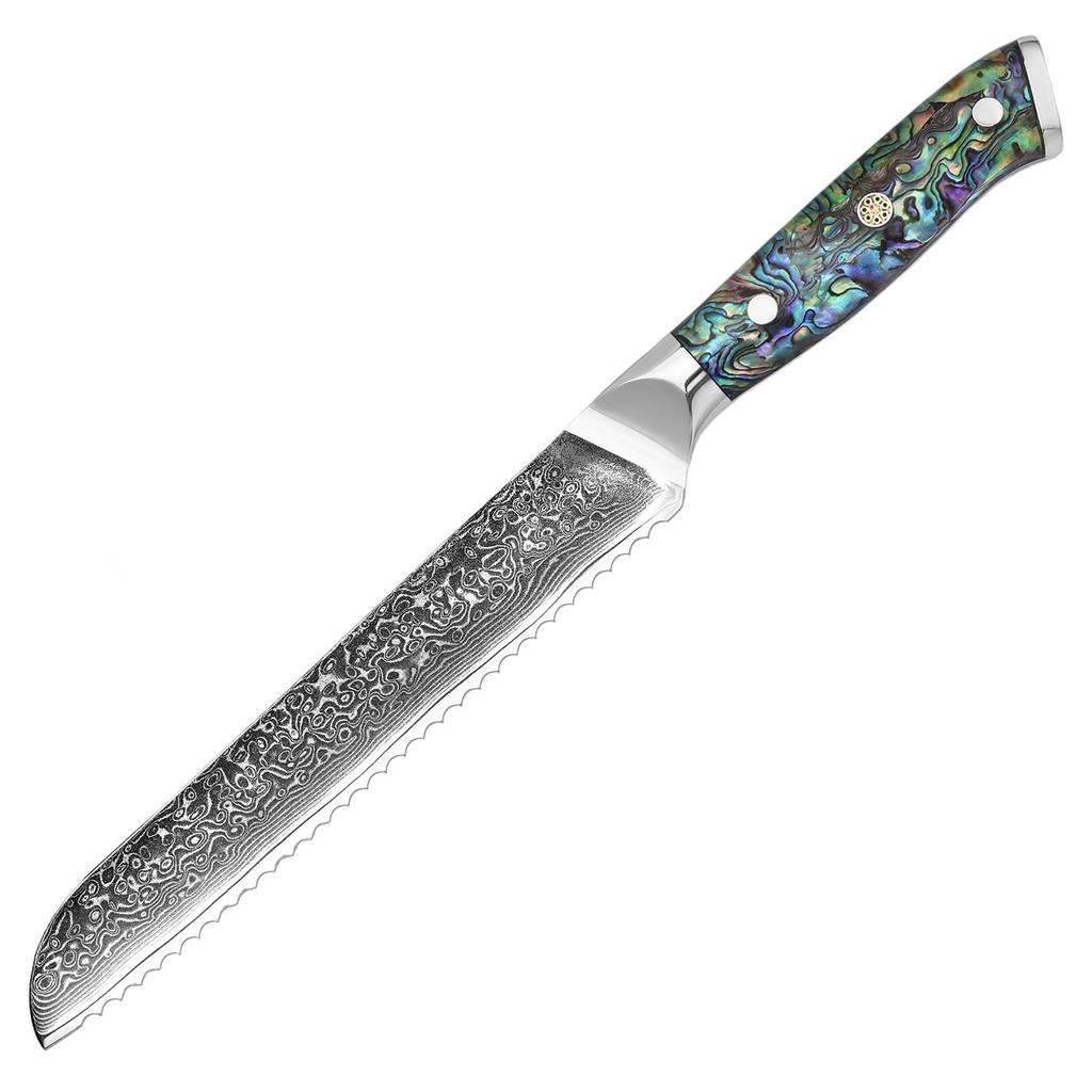 67-Layer Damascus Steel Kitchen Knife, 60-62 HRC High Hardness Sharp Slicing Knife, Vacuum Heat Treated Chef Knife for Fruit Vegetable Meat Prep