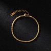 Temperament Light Luxury Gold Color Charm Bracelets for Women Elegant Sexy Stainless Steel  Female Bracelet Jewelry
