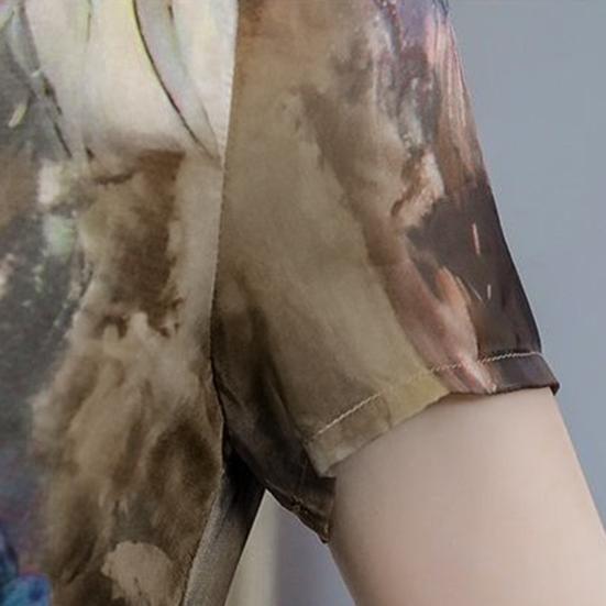 Женское праздничное платье с роскошным цветочным принтом трапециевидной формы с большими качелями на шнуровке с узкой талией и V-образным вырезом в стиле ретро, ​​плиссированное вечернее платье из ледяного шелка для выпускного вечера, платье макси