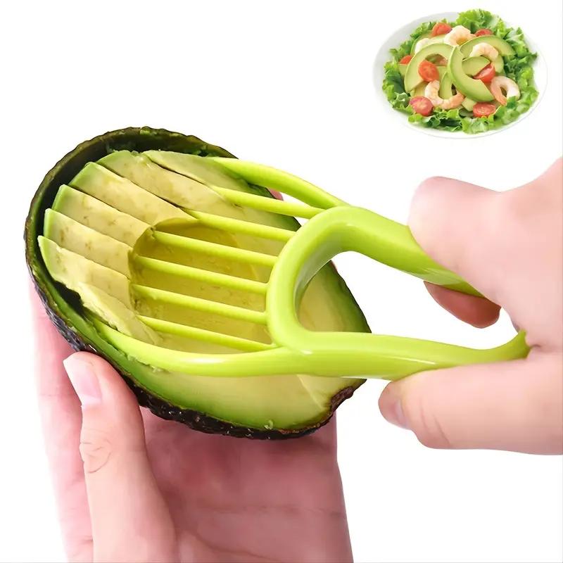 3-in-1 Avocado Slicer Shea Corer Butter Fruit Peeler Cutter Pulp Separator Plastic Knife Kitchen Vegetable Tools