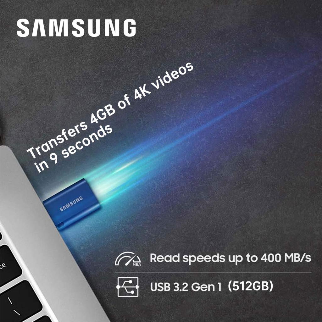 Samsung 128GB USB Type-C Flash Drive 64GB 256GB 400mb/s 512GB USB 3.1 USB 3.2 Pendrive Memory Stick USB Flash Drive For PC/Notebook/phone/Tablet