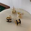 The Same Letter H Stud, Exquisite And Small Design, Light Luxury Atmosphere, High-End Enamel