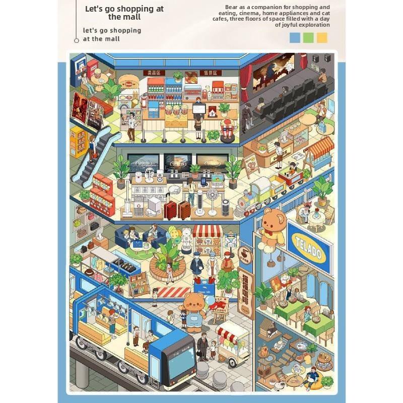 Miniature Scene Collection Sticker Book With 3d House Designs For Kids Diy Crafts