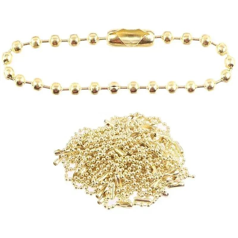 10/20/50/100pcs Ball Bead Chains Fits Key Chain/Dolls/Label Hand Tag Connector For DIY Bracelet Jewelry Making Accessorise