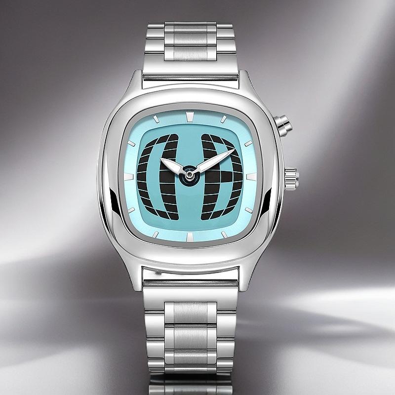 PIN TIME PT3441 Новые Цифровые Ретро Часы Квадратные Стиль Будущего Технологии Мужские Универсальные Изысканные Нишевые Часы из Нержавеющей Стали