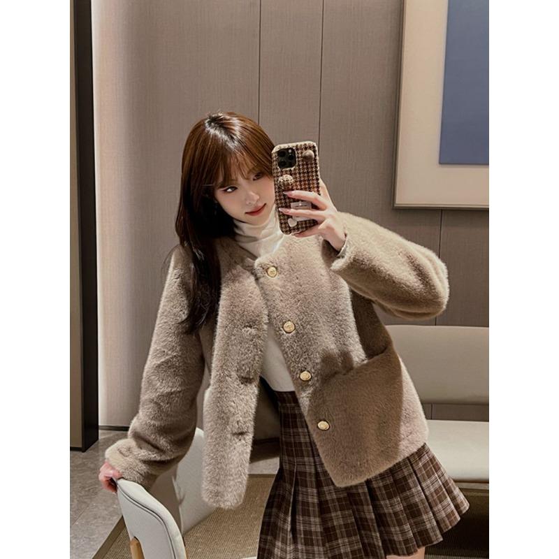 Роскошное зимнее толстое пальто из искусственного меха для женщин, экологичная дубленка, модная верхняя одежда