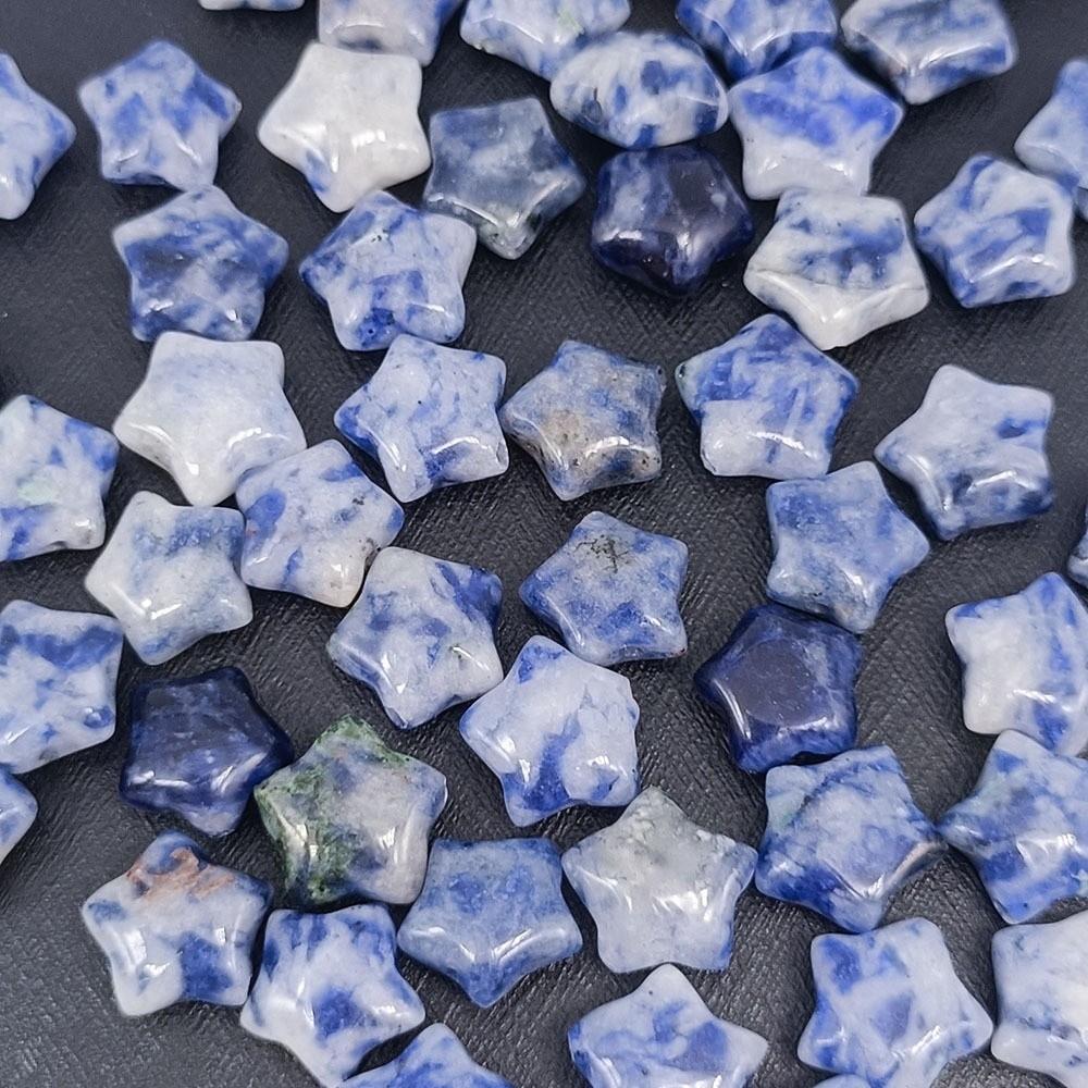 21pcs Purple Crystal Five-pointed Star Beads White Crystal Jewelry Making Material DIY Accessories