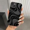 Black Wave Pattern Print Tpu Phone Case For Xiaomi Mi 14T 13T 12T Pro 14 13 12 11 Lite 5G NE Poco F6 F5 X5 M6 Pro 4G Soft Cover