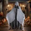 Хэллоуинский плащ Потертая текстура Сетчатая ткань Плащ с капюшоном Реалистичный ужасающий вид Рваные визуальные эффекты Плащ Страшный костюм