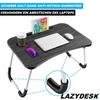 LAZYDESK Foldable Laptop Table Bedside Table Notebook Bed Tray Breakfast Tray