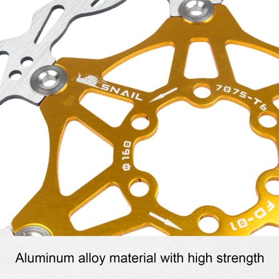 Bicycle Brake Disc Practical Heat Dissipation 6 Bolt Pattern Stainless Steel Disc Brake Rotor Outdoors Supplies