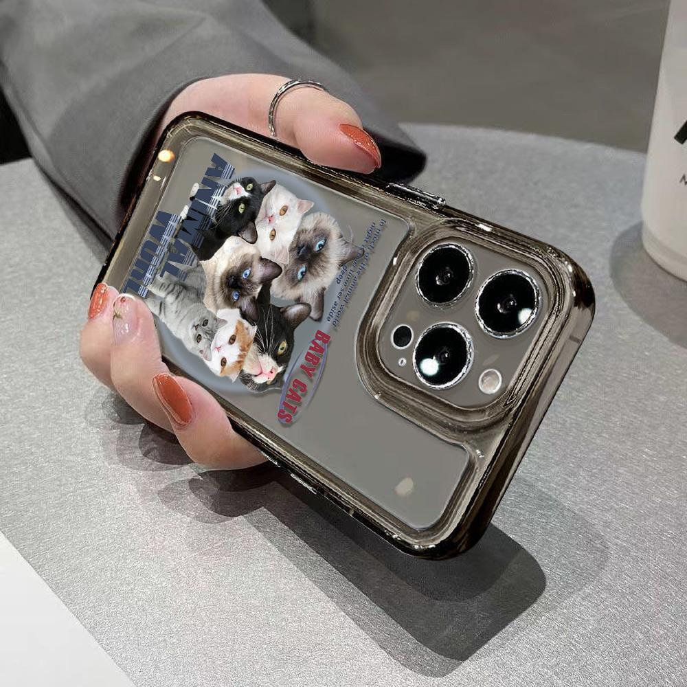 Чехол для телефона Cat для iPhone 13, чехлы для iPhone 11, 16 Pro Max, 14, 15, 12 XR, 13pro, 16pro, 16promax, 13promax, мягкие прозрачные чехлы из ТПУ, Fundas