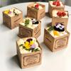 50pcs Cake Cups, Square Kraft Paper Trays, Muffin Cups, Bakery Packaging