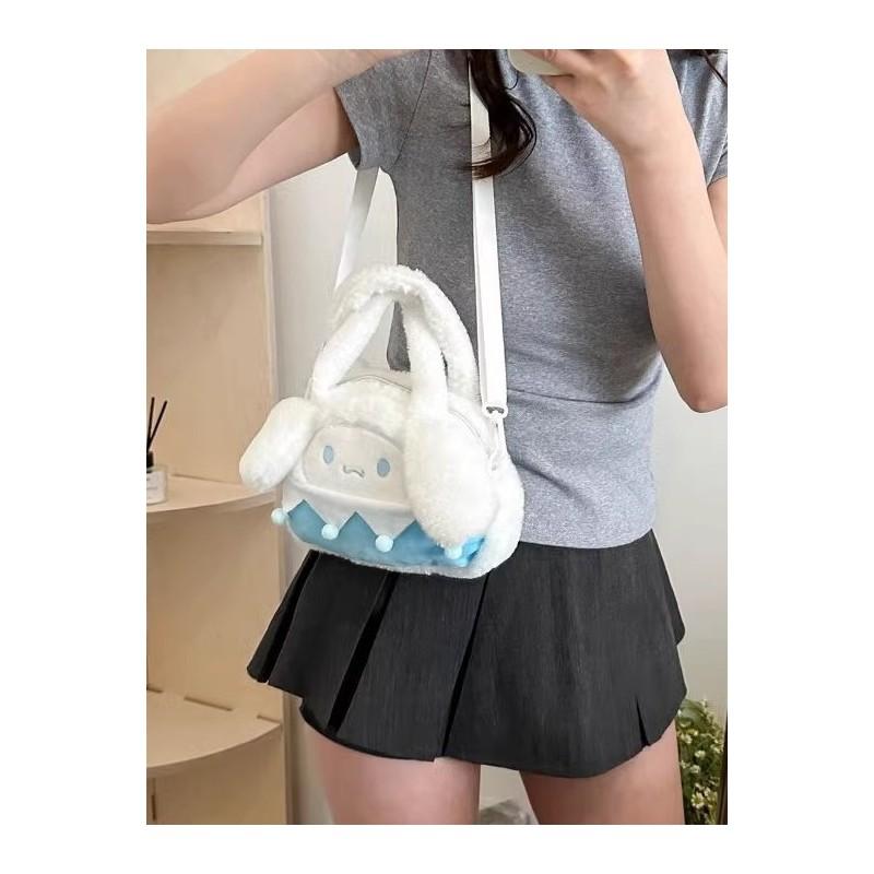 Kuromi Plush Crossbody Bag With Zipper Pocket For Daily Casual Use