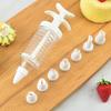 Yousheng 8Pcs/Set Icing Piping Syringe Easy To Use Non-stick No Smell Nozzles Set Cake Decorating Tools for Bakery
