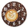 11 inch wall clock decoration silent living room dining room round wood retro creative home European clock