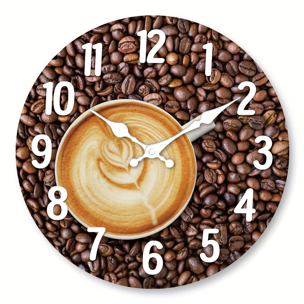 11 inch wall clock decoration silent living room dining room round wood retro creative home European clock