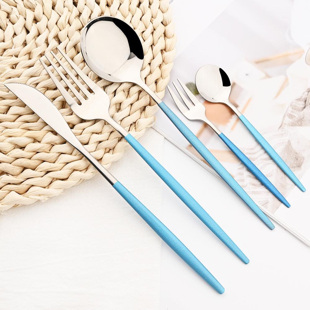 5 шт., черный набор столовых приборов, нож, вилка для торта, кофейная ложка, столовая посуда, столовые приборы из нержавеющей стали, столовые приборы в западном стиле, кухонное серебро