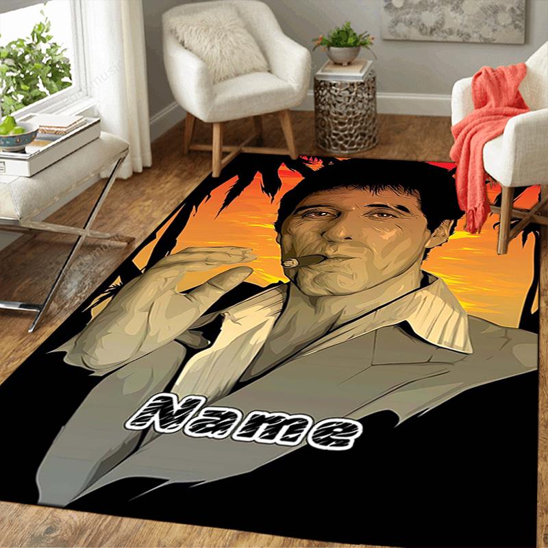 Custom 1Pc Sunset Palm Smoke Rug Office Carpet Indoor Outdoor Entrance Doormat Nonslip Soft And Comfortable Living Room D2915321
