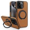 Роскошный магнитный кожаный чехол со швами для iPhone 17 Air 16E 16 Pro Max 15 14 Plus 13 12 Pro Max, чехол-подставка 360
