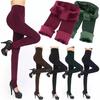 Women's High-Waisted Pearl Velvet Fleece-Lined Winter Leggings, Plus Size, Stirrup Footed, Non-Pilling, Outdoor Wear.