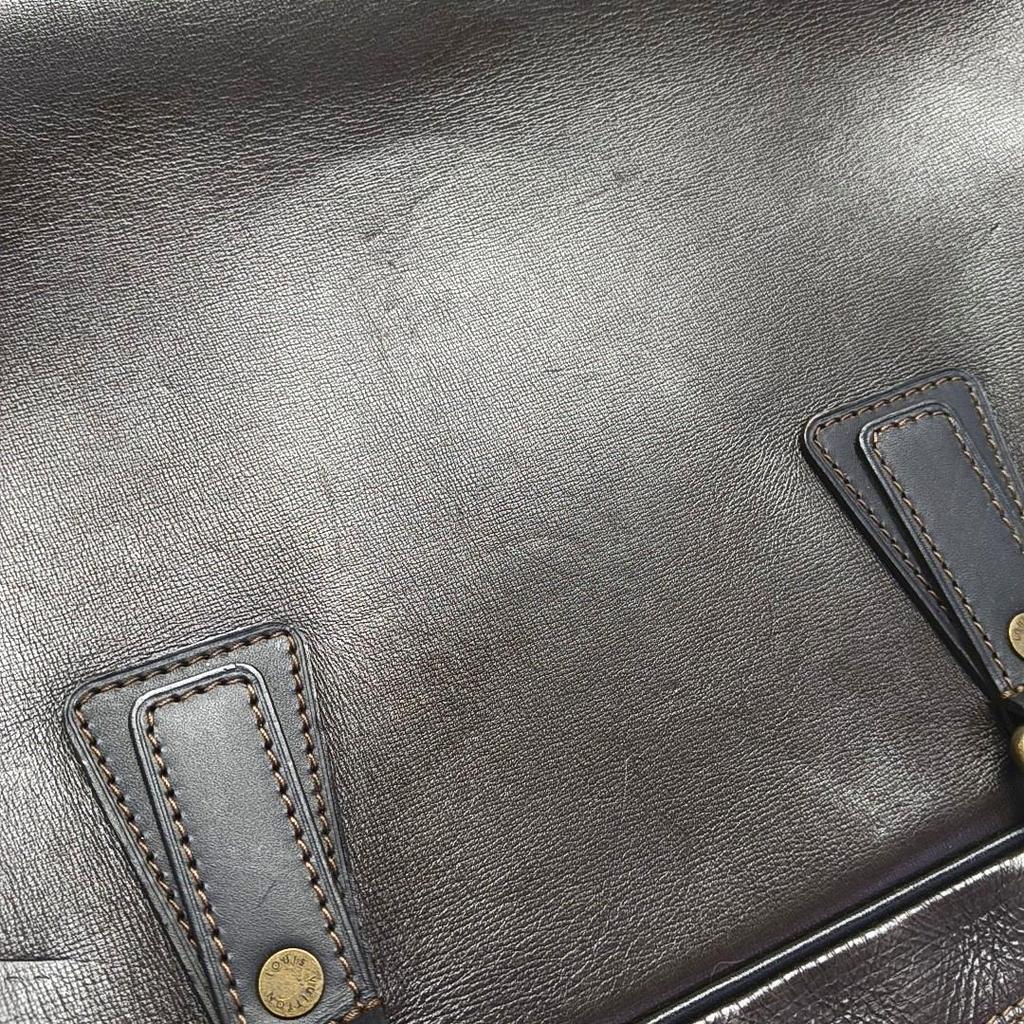 [Pre-Owned] Dark Brown Leather Shoulder Bag - Good #10MH4SB