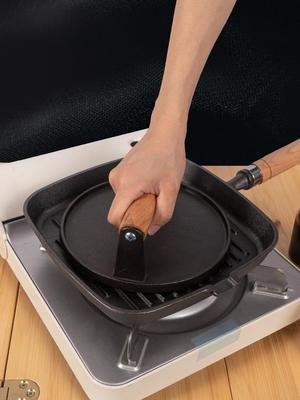 Чугунный пресс для мяса для гриля на открытом воздухе и теппаньяки