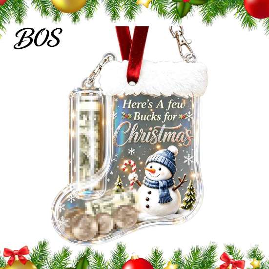 Ornament for Christmas Tree Cash Gift Stocking, Money Holder Hanging Ornament, Unique Creative Present Xmas Decoration Holiday Surprise