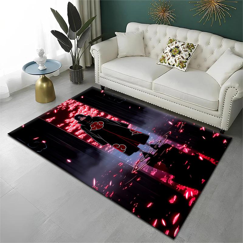 Cosplay N-Naruto Uchiha Anime I-Itachi Carpet Rug for Bedroom Living Room Decor Sofa Home kids Game Area Rug Non-slip Floor Mat